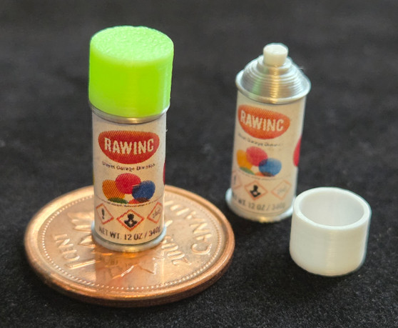 1/12 Scale - Pair of Spray Paint Cans - Green & White
