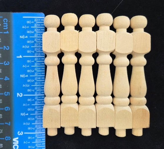 1/12 Scale Newel Posts - Pkg of 6 