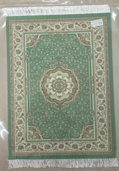 1/12 Scale Carpet - Green - 7" x 9 3/8"