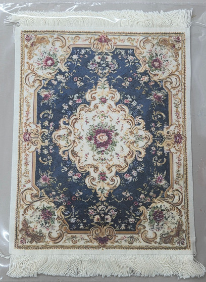 1/12 Scale Carpet - Deep Blue & Burgandy - 7" x 9"
