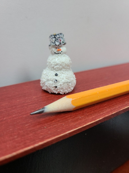  Miniature Snowman Cookie Jar - A