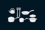 White Plastic Pot & Pan Set