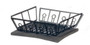 Miniature Black Metal Dish Rack with Mat