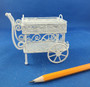 1/12 Scale Miniature White Wire Tea Cart