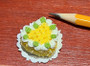 1/12 Scale Fancy Decorated Cake -Heart Shape with Yellow Roses