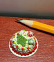 1/12 Scale Fancy Decorated Cake -Round Christmas Cake