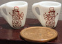 Miniature Mugs - Fancy Red Snowman