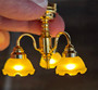 Miniature LED Battery Powered 3 Arm Chandelier 