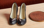 Miniature Shoes with Genuine Swarovski Crystal Decorations - Black