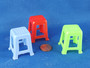 AB23-154: 1/12 Scale Plastic Stool - Choice of Colour