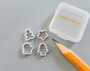 1/12 Scale Christmas Cookie Cutters (Set of 4 in Container)