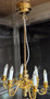 1/12 Scale Miniature LED Battery Powered Brass Chandelier with Chains