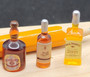 Set of 3 Miniature Alcohol Bottles  (1/12 or 1/24 Scale)