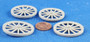 Set of 4 Plastic Wheels - 1 5/16" diameter