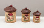 1/12 Scale Set of 3 Canisters with Mushroom Detail (ready to paint)