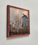 1/12 Scale Wall Art - Blue Birdhouse & Fence