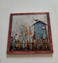 1/12 Scale Wall Art - Blue Birdhouse & Fence