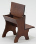 1/12 Scale Wooden School Desk - Stained Walnut Colour