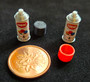 1/12 Scale - Pair of Spray Paint Cans - Black & Red