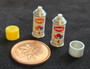 1/12 Scale - Pair of Spray Paint Cans - Yellow & Grey