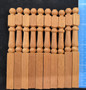 Handcrafted 1/12 Scale Mahogany Newel Posts - Pkg of 10