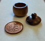 1/12 Scale Wooden Bean Pot with Lid