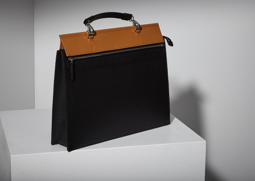Standout Briefcase Black/Camel