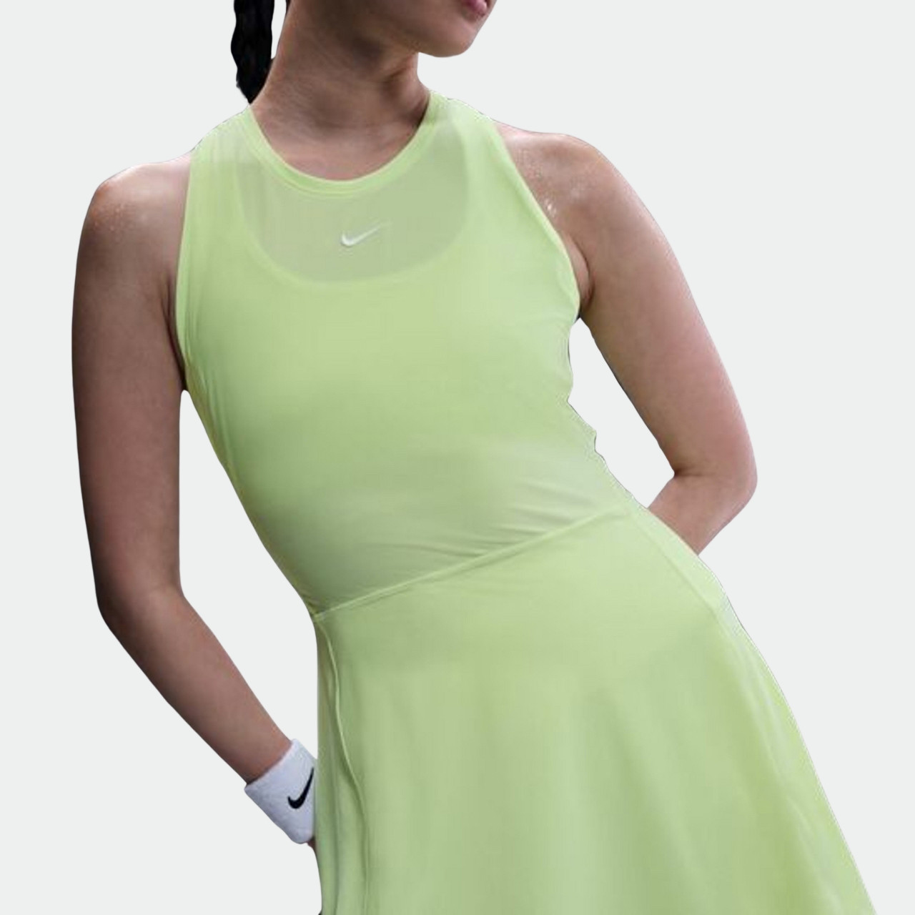 NikeCourt Women's Dri-FIT Tennis Dress - Barely Volt/White NikeCourt Women's Dri-FIT Tennis Dress - Barely Volt/White