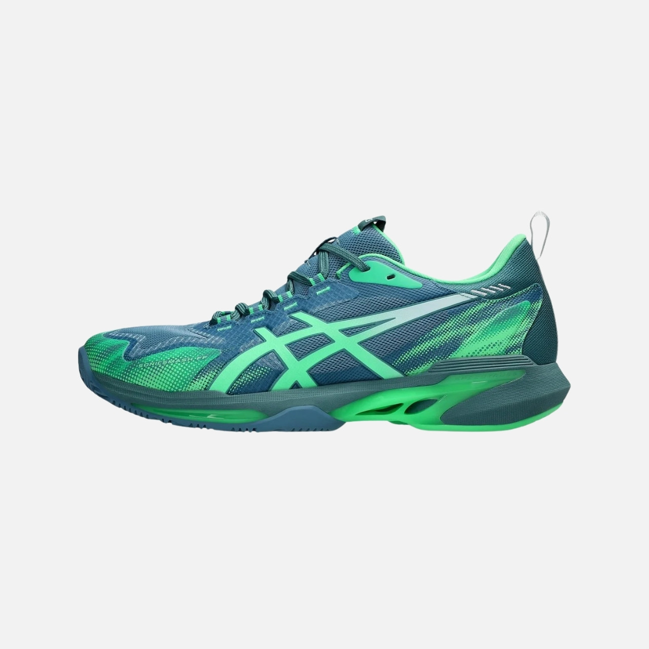 Asics Sonicsmash FF Men Padel Shoes- Saba Blue/ Vital Green
