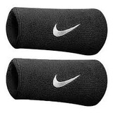 NIKE Doublewide Tennis Wristband - Black/White side