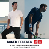 Uniqlo Roger Federer AIRism Cotton Pique Polo - White Uniqlo Roger Federer AIRism Cotton Pique Polo - White