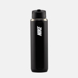 Nike Recharge Stainless Steel Straw Bottle (24 oz) - Black/ White