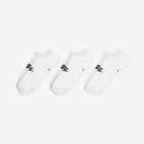 Nike Sportswear Everyday Essential No-Show Socks (3 Pairs) - White/Black