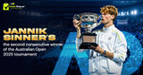 Jannik Sinner, the second consecutive winner of the Australian Open 2025 tournament in the Men’s singles category