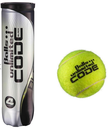 Balls Unlimited Code Black ITF Approved (German Tennis Balls Pack of 4) Balls Unlimited Code Black ITF Approved (German Tennis Balls Pack of 4)