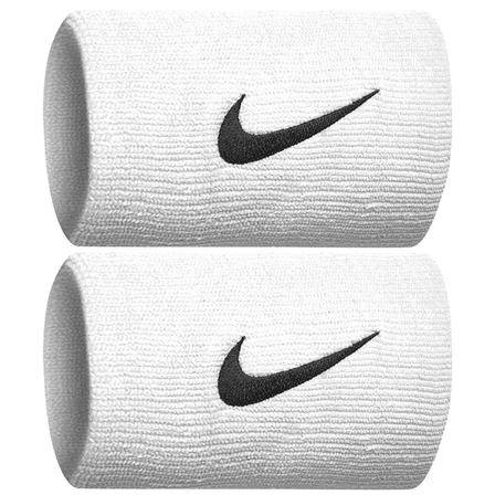 Nike Premier Dri-Fit Doublewide Wristbands - White/Black Nike Premier Dri-Fit Doublewide Wristbands - White/Black