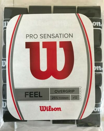 Wilson Pro Sensation Black Overgrip Pack of 12