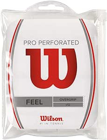 Wilson Pro Perforated Tennis Overgrip Pack Of 12 Wilson Pro Perforated Tennis Overgrip Pack Of 12