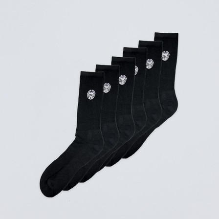 Bidi Badu Don Carlito XXL Crew Move Socks 6 Pack - Black