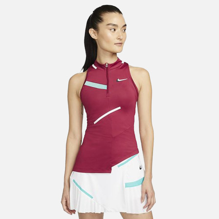 NikeCourt Dri-FIT Women's Tennis Tank - Pomagrante /White