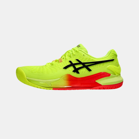 Asics Gel Resolution 9 Paris Men's Tennis Shoes - Safety Yellow/Black Asics Gel Resolution 9 Paris Men's Tennis Shoes - Safety Yellow/Black