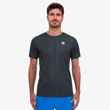 Bidi Badu Spike Crew Two Colored Men's Tennis T-Shirt- Dark Grey/Blue Bidi Badu Spike Crew Two Colored Men's Tennis T-Shirt- Dark Grey/Blue