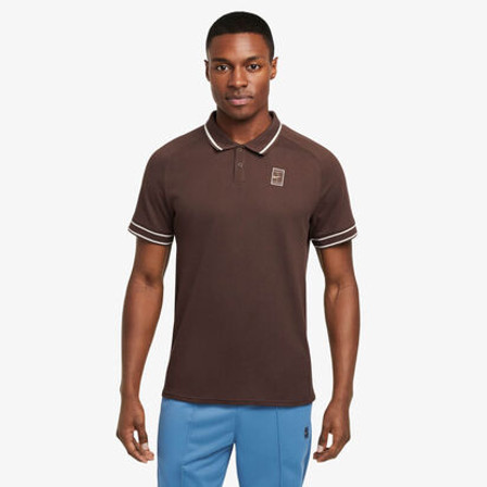 NikeCourt Heritage Men's Tennis Polo - Baroque Brown NikeCourt Heritage Men's Tennis Polo - Baroque Brown