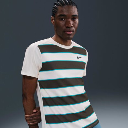 NikeCourt Slam Men's Dri-FIT Tennis Top - Pale Ivory/Black NikeCourt Slam Men's Dri-FIT Tennis Top - Pale Ivory/Black