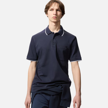 Uniqlo Roger Federer AIRism Cotton Pique Polo - Navy Uniqlo Roger Federer AIRism Cotton Pique Polo - Navy