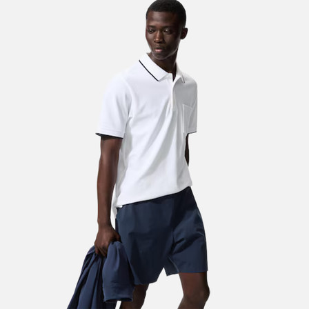 Uniqlo Roger Federer AIRism Cotton Pique Polo - White Uniqlo Roger Federer AIRism Cotton Pique Polo - White