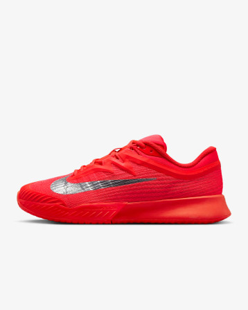 Nike Vapor Pro 3 Premium Women's Hard Court Tennis Shoes - Bright Crimson/Metallic Silver Nike Vapor Pro 3 Premium Women's Hard Court Tennis Shoes - Bright Crimson/Metallic Silver