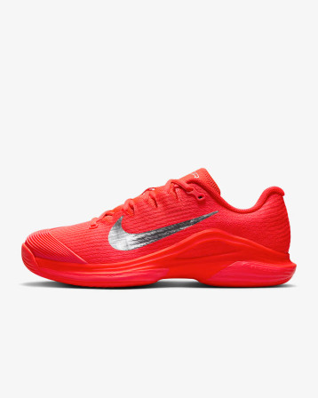 Nike Vapor 12 Premium Women's Hard Court Tennis Shoes - Bright Crimson/Metallic Silver Nike Vapor 12 Premium Women's Hard Court Tennis Shoes - Bright Crimson/Metallic Silver