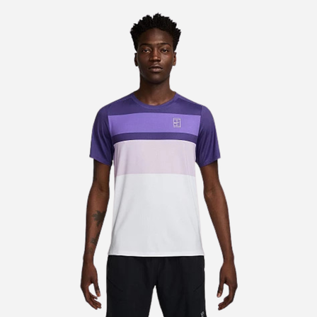 NikeCourt Advantage Men's Tennis Top - Wild Grape/White
