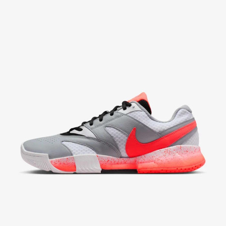 Nike Court Lite 4 Premium Mens Tennis Shoe - White/Hot Lava/Wolf Grey